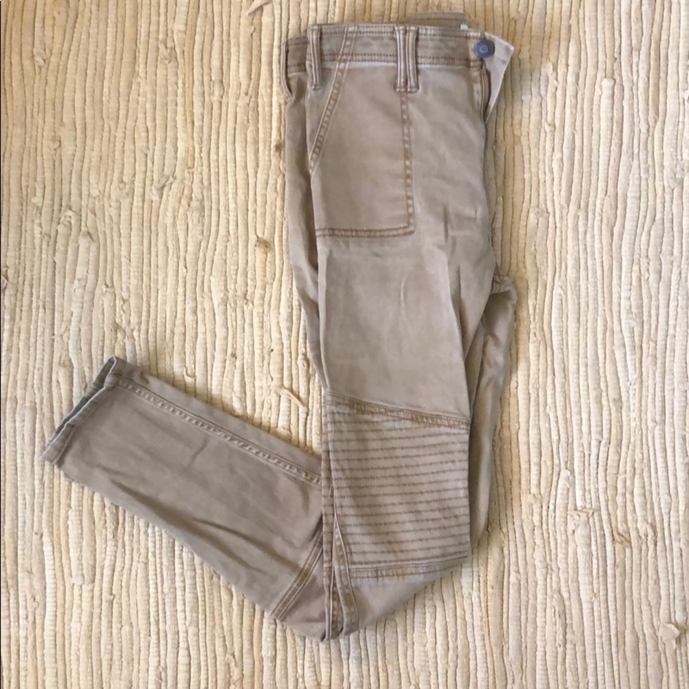 Hollister Khaki Moto Pants
